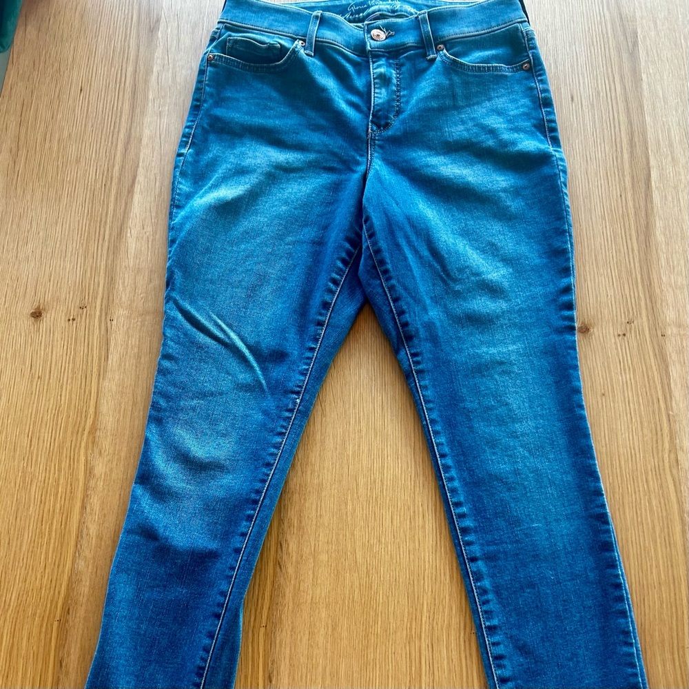 Vintage Retro Gloria Vanderbilt Vibrant Blue Ankle Jeans 90s
